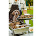 Man Wearing Personalised Apron with Dog Photo at Barbecue
