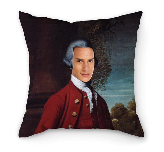 Personalised Renaissance Painting Pillow | Red Coat Gentleman | Fab Gifts