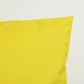 Yellow Outdoor Cushion Closeup. Waterproof. Personalised Text.
