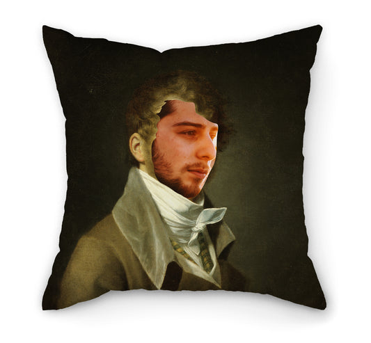 Personalised Renaissance Painting Pillow | Grey Coat Gentleman | Fab Gifts