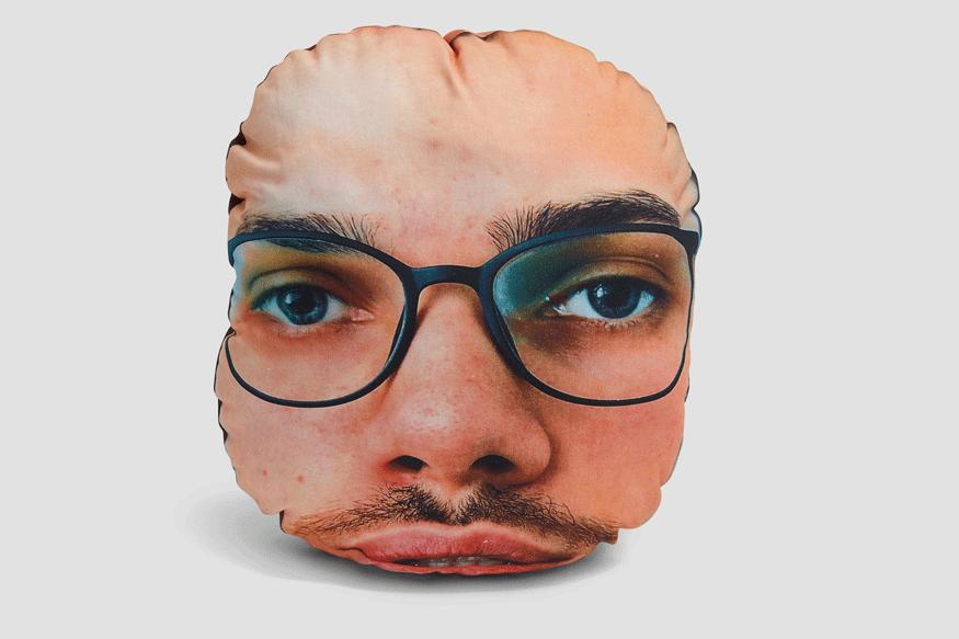Personalised Cushion Face Photo, Large 55 x 49cm