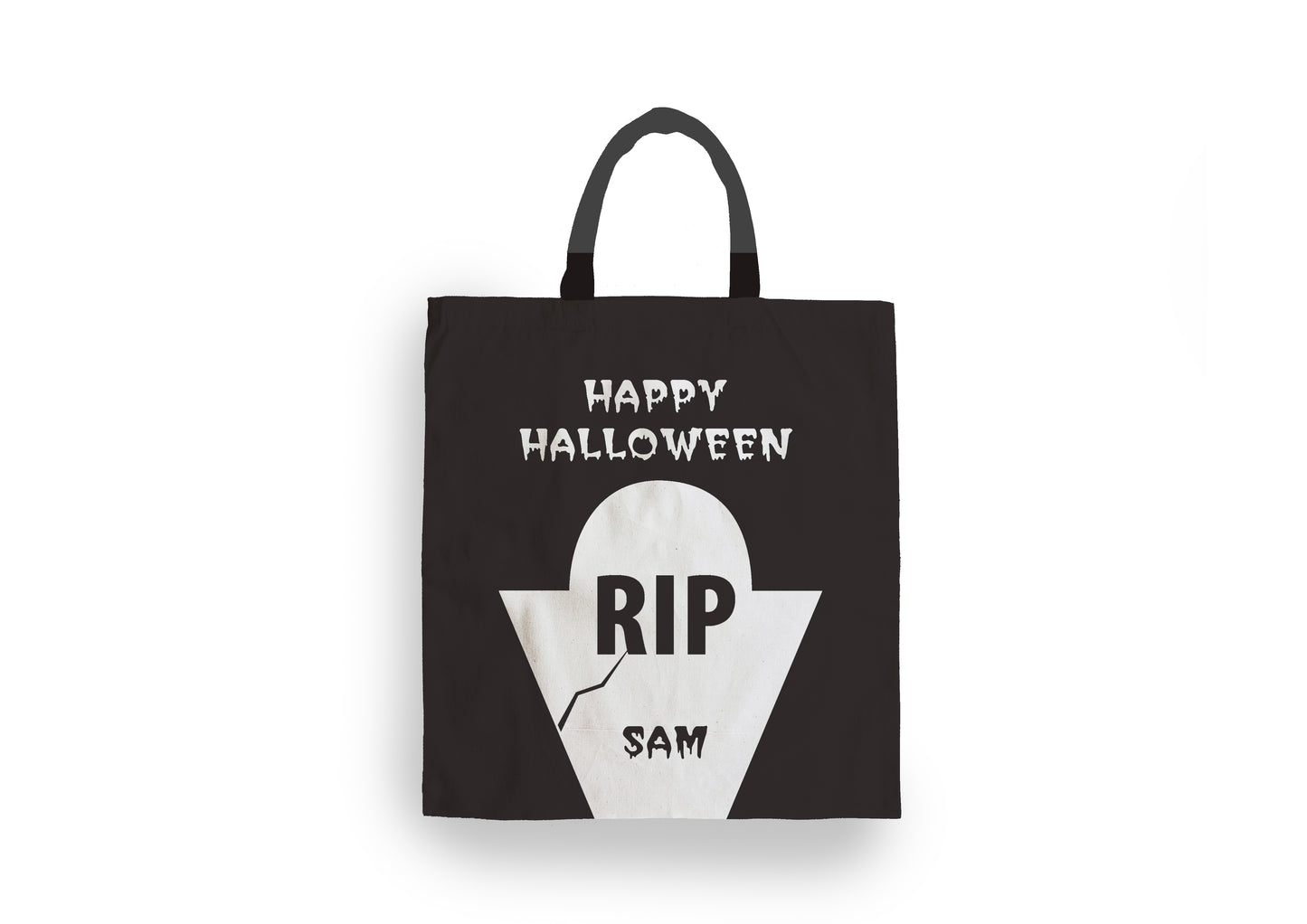 Personalised Halloween Tote Bag Headstone