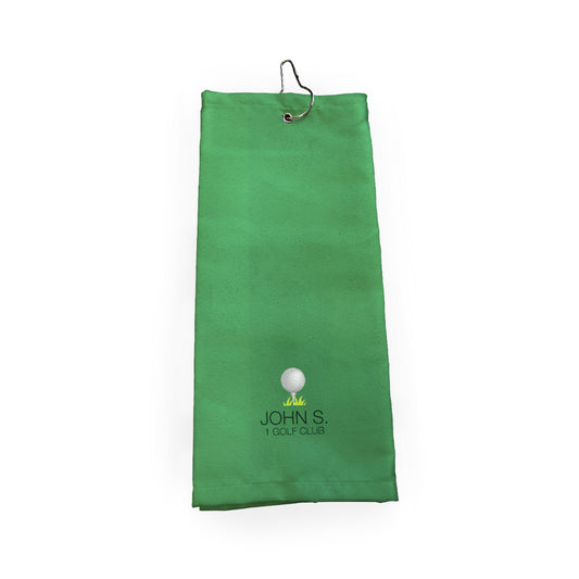 Personalised Green Golf Towel
