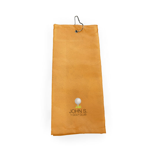 Personalised Orange Golf Towel