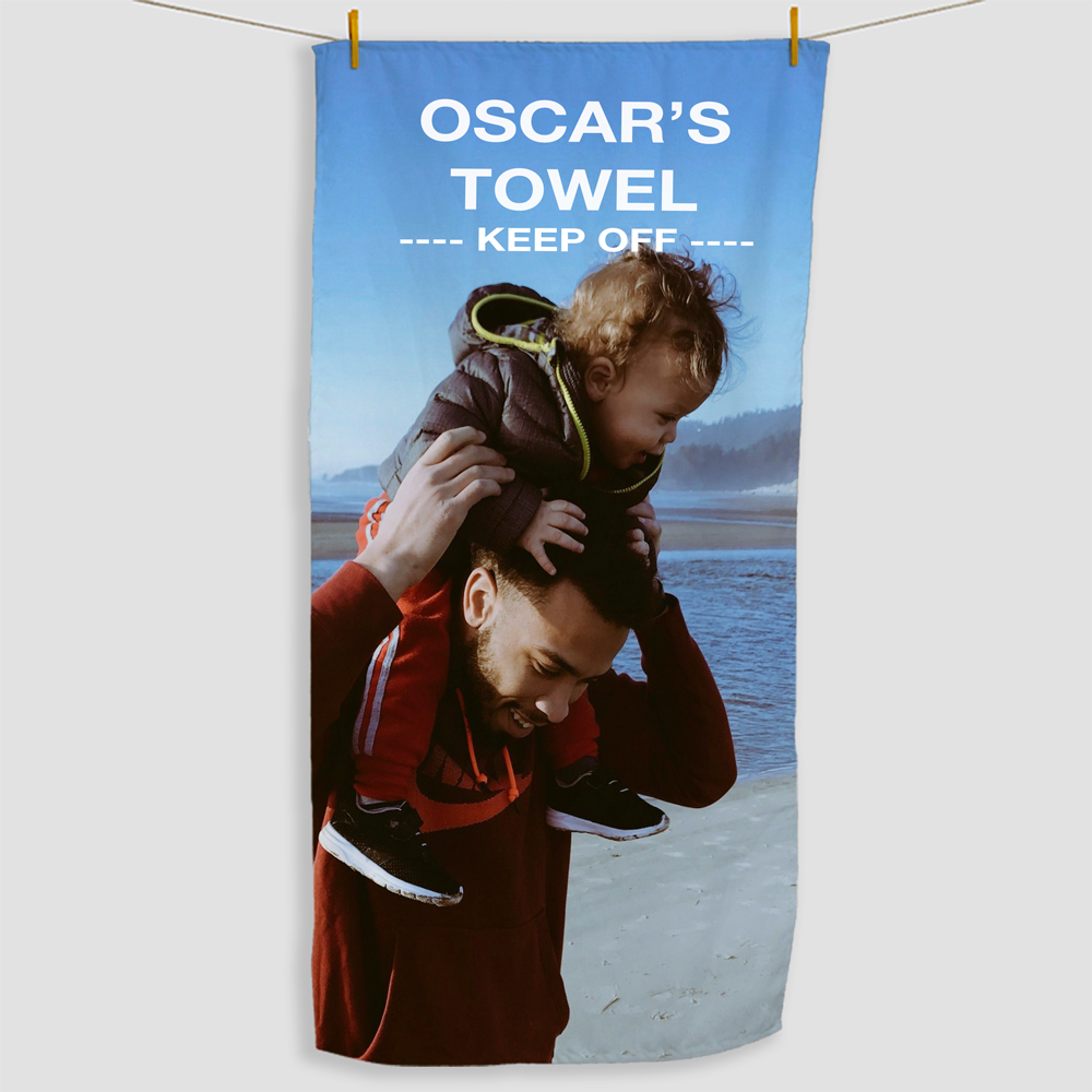 Personalised Photo, Text Printed Sports Towel