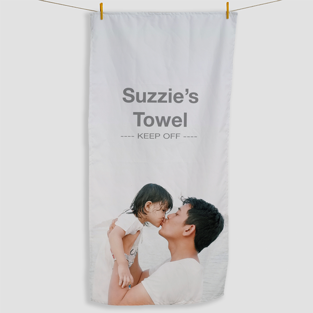 Personalised Photo, Text Printed Sports Towel