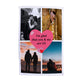Personalised tea towel with four photos and a heart with text/quote.