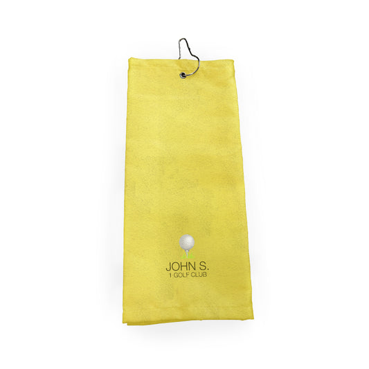 Personalised Yellow Golf Towel
