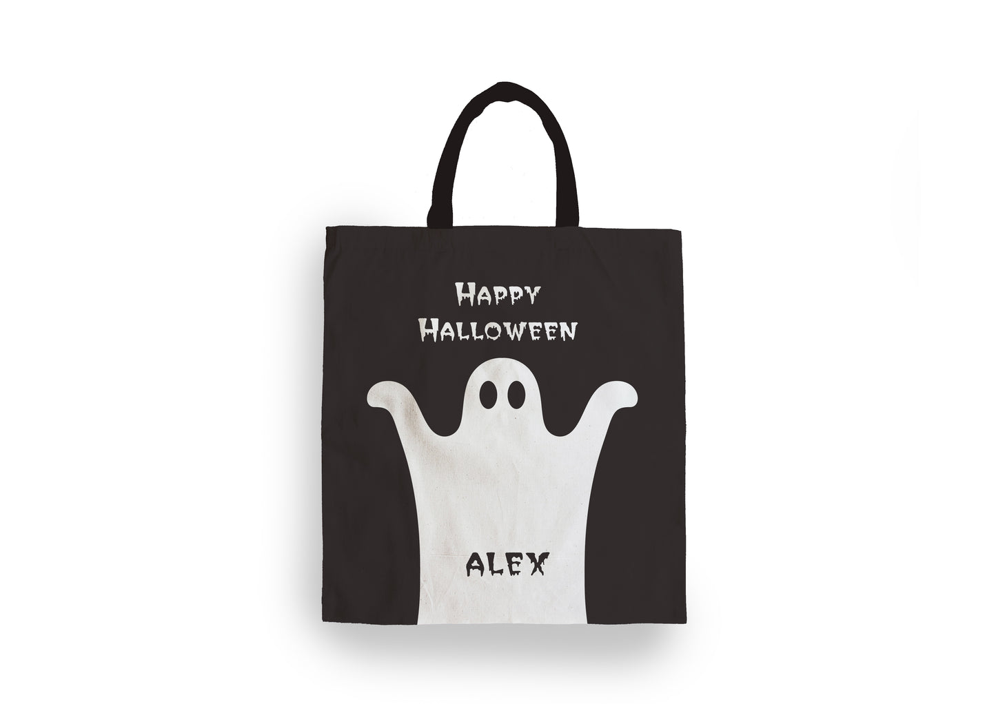 Personalised Happy Halloween Ghost Tote Bag 