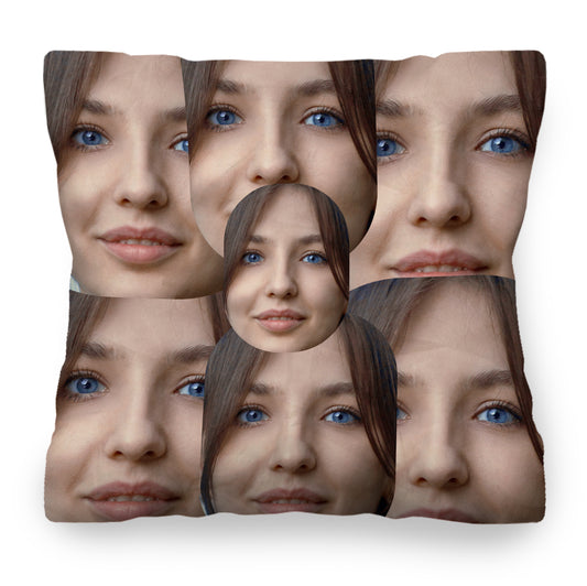 Personalised Photo Cushion, Face Photo, 30 x 30cm