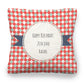 personalised pattern cushion, Happy Birthday Text