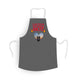 Personalised Apron. Grey with Heart shaped Photo of couple. Text says 'Caution Extremely Hot'.