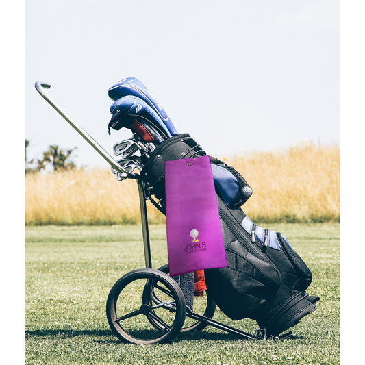 Personalised Purple Golf Towel