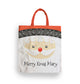 Personalised Tote Bag Christmas Santa. Santa Face and Personalised Text. Text is "Merry Xmas Mary".