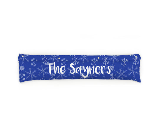 Snowflakes Draught Excluders | 50 X 90cm | Fab Gifts | Blue