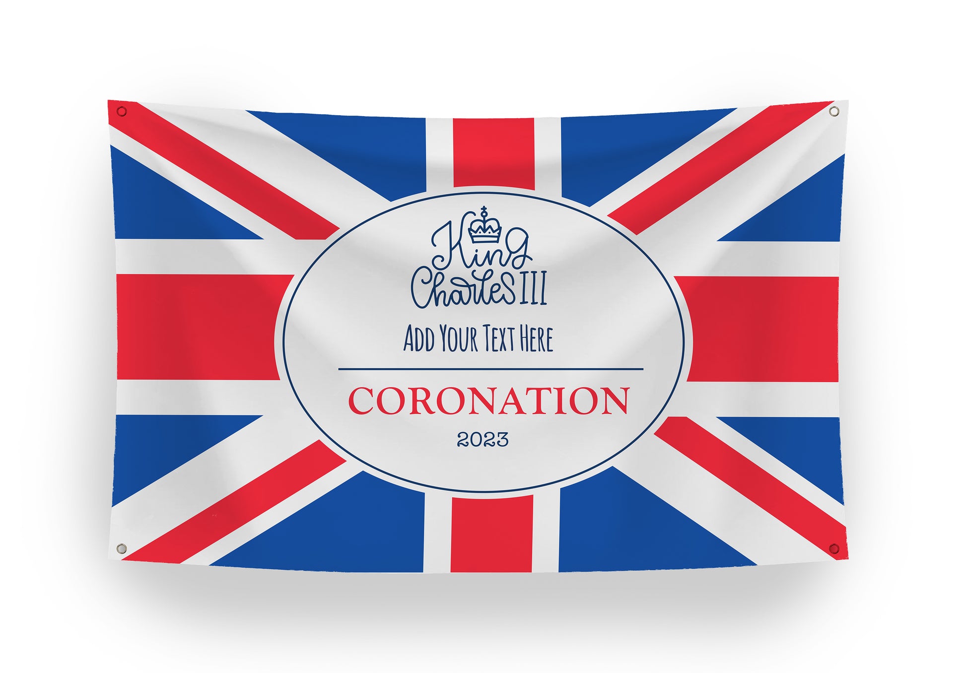 Personalised Banner King Charles Coronation Flag | Add Text