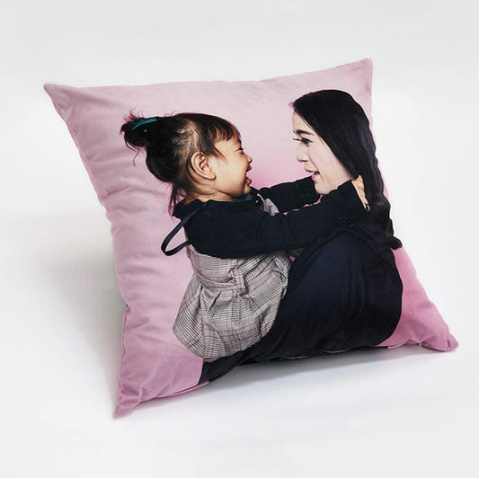 Personalised Photo Cushion, Photo of Mom and Daughter on Cushion
