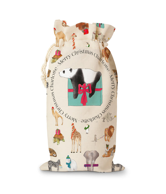 Animal Zoo Christmas Sack | Neutral | 50 x 70cm | Fab Gifts