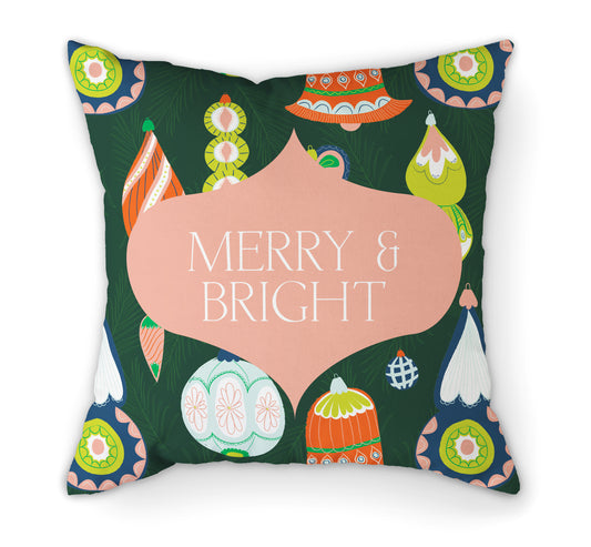 Personalised Cushion Christmas Merry Bright | 45cm