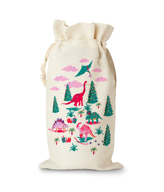 Pink Dinosaurs Christmas Sack | 50 x 70cm | Fab Gifts