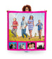 Women Holding Personalised Photo Fleece Blanket, Family and Friends Picture. Double Bed Size.