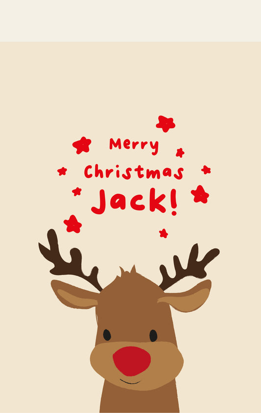 Red Nose Reindeer Christmas Santa Sack | 50 x 70cm | Fab Gifts