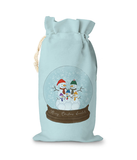Snowman Snow Globe Christmas Sack | 50 x 70cm | Fab Gifts