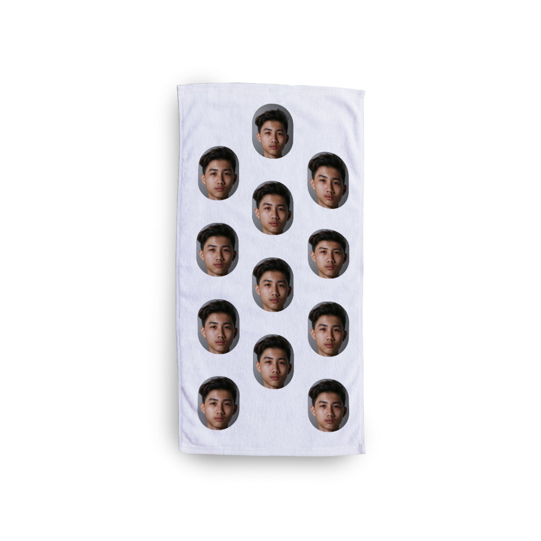 Personalised Photo Face Sports Beach Towel 