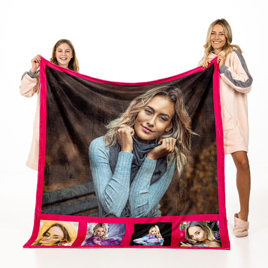 Custom Photo Fleece Blanket Double Online | Comfort Fleece Blanket