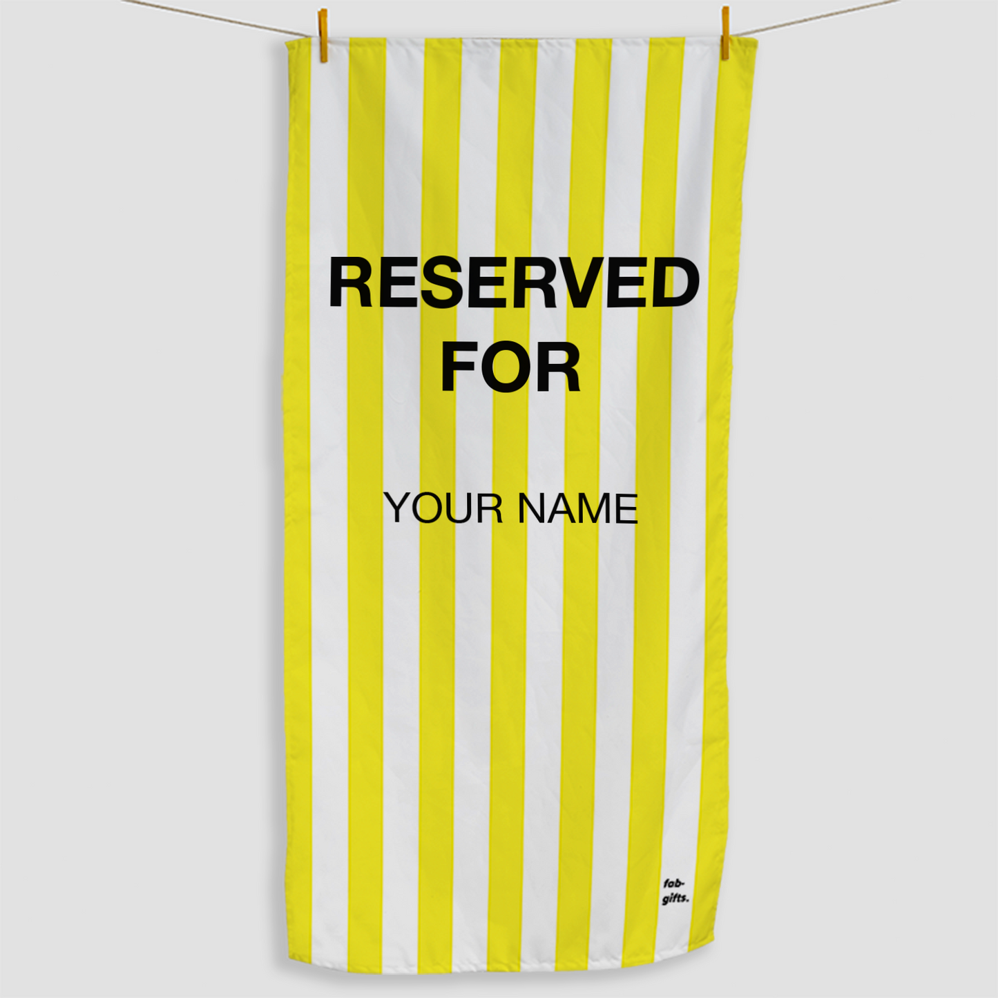 Yellow Reserved Towel - Haddow Group