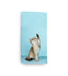 Personalised Sport Towel, Image & Text for Pets 156 x 78cm. With Cat Image on It.