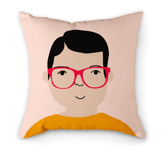 Personalised Face Cushion | 25cm Cushion | Cream Background