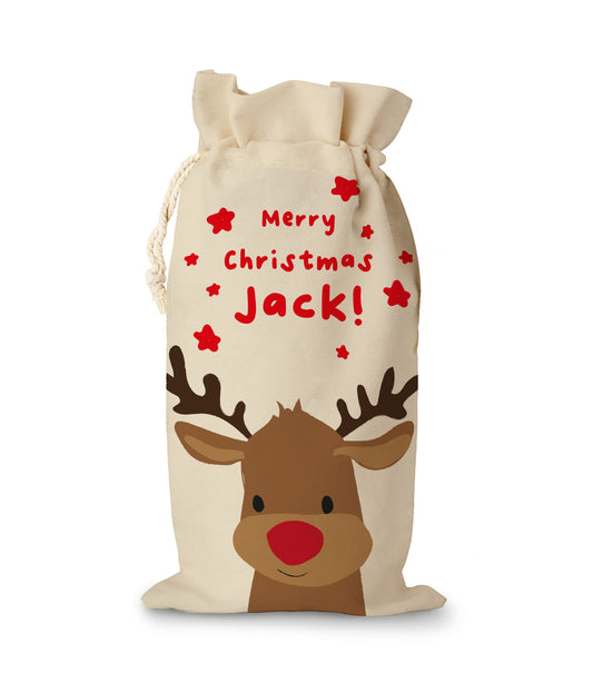 Red Nose Reindeer Christmas Santa Sack | 50 x 70cm | Fab Gifts
