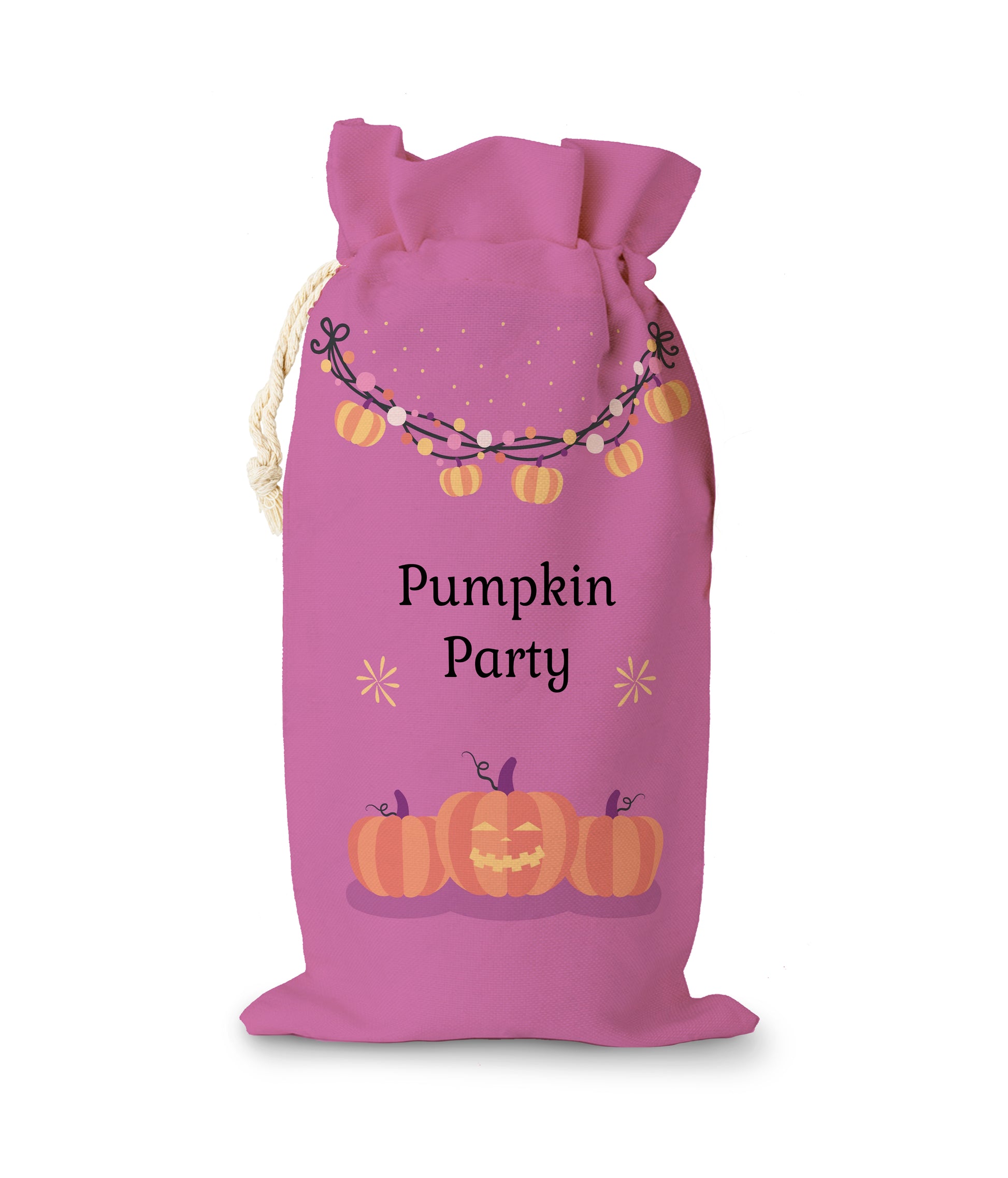 Halloween Sack with Text "Pumpkin Party"