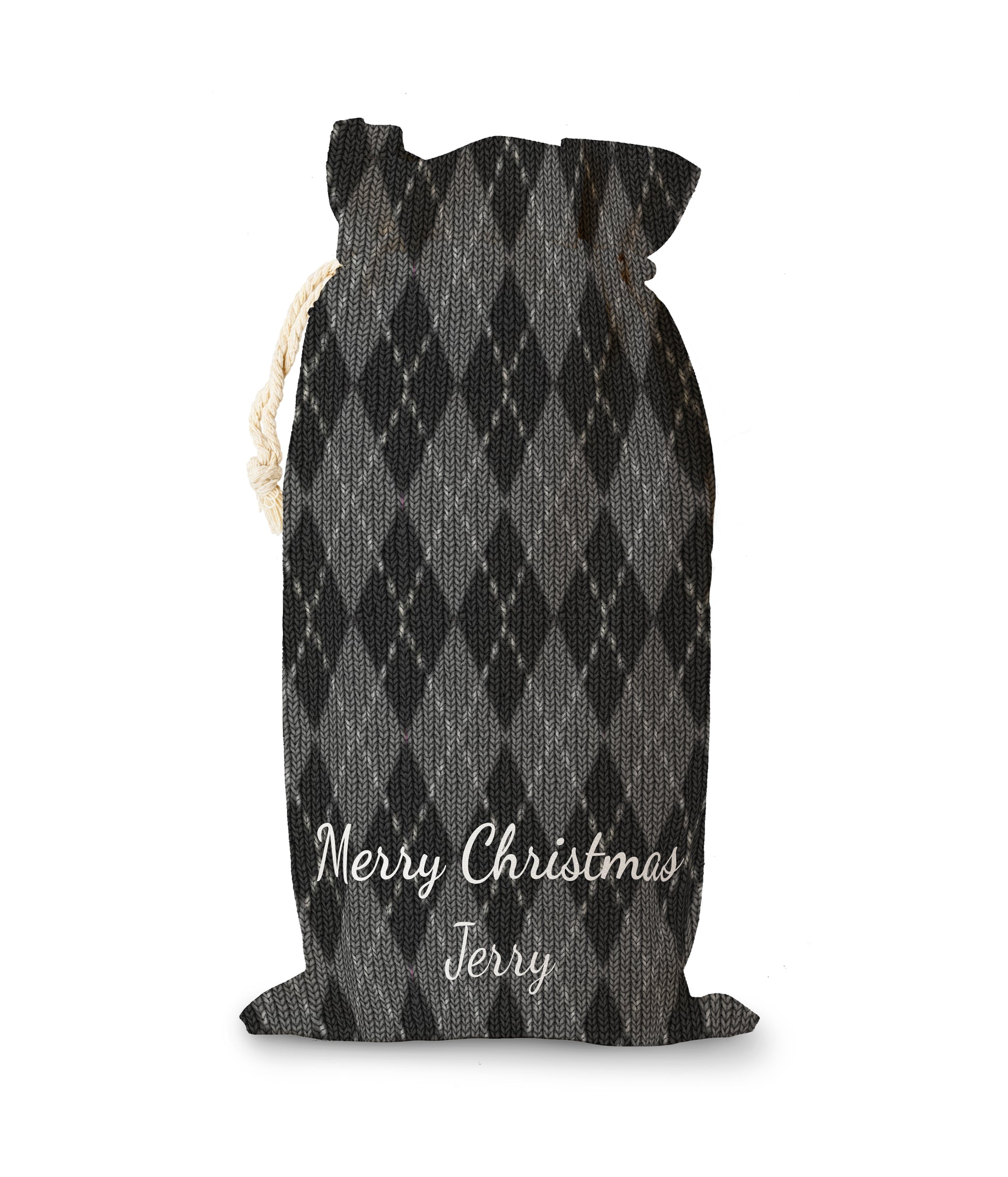 Personalised Christmas Sack with Name and Text