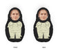 Halloween Personalised Mummy Mini Doll Photo as Face of man. Front and Back. Zombie.